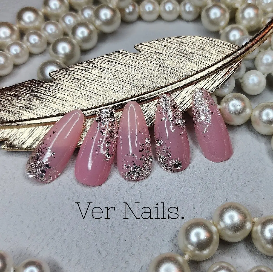 ネイル グラデーション ラメ(グリッター) ラメグラデーション ハンドネイル Ver Nails.のその他イメージ