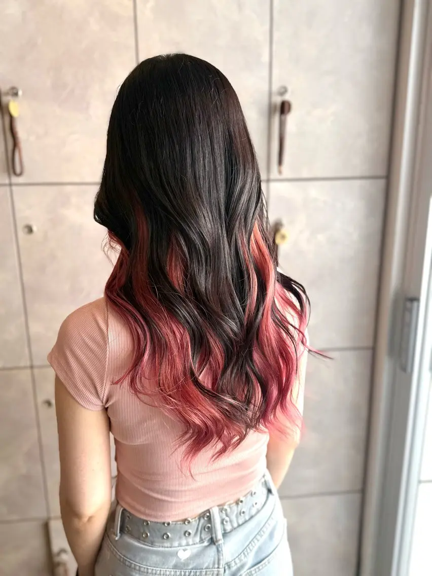 セミロング カラー ヘアカラー トリートメント ヘッドスパ ヘアセット 🌈インナーカラー ‘ショウマ’🌈のヘアスタイル