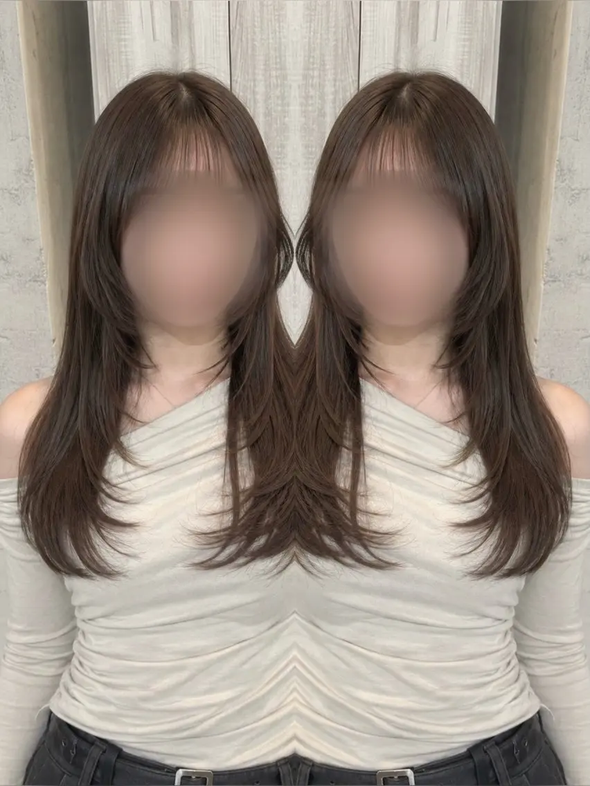 ロング カラー カット ヘアカラー トリートメント 🩵レイヤー✖︎ 髪質改善🩵リョウヤのヘアスタイル