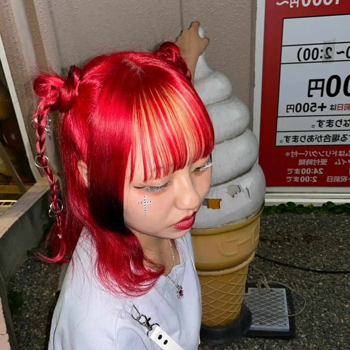 ロング カラー ヘアアレンジ デザインカラー mei 撮影モデル募集中!のヘアスタイル