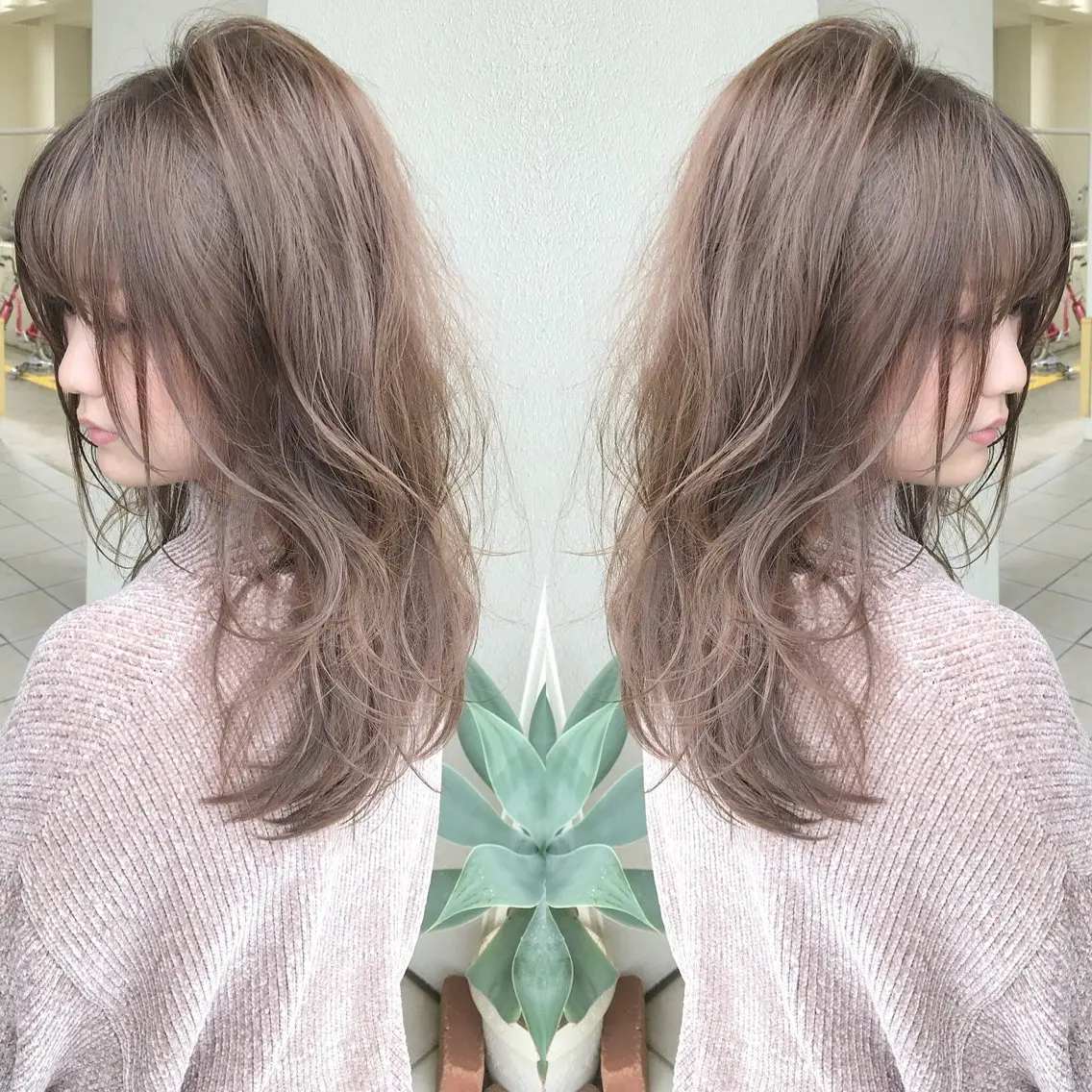 ミディアム カラー イルミナカラー カット ヘアカラー grand juteのヘアスタイル