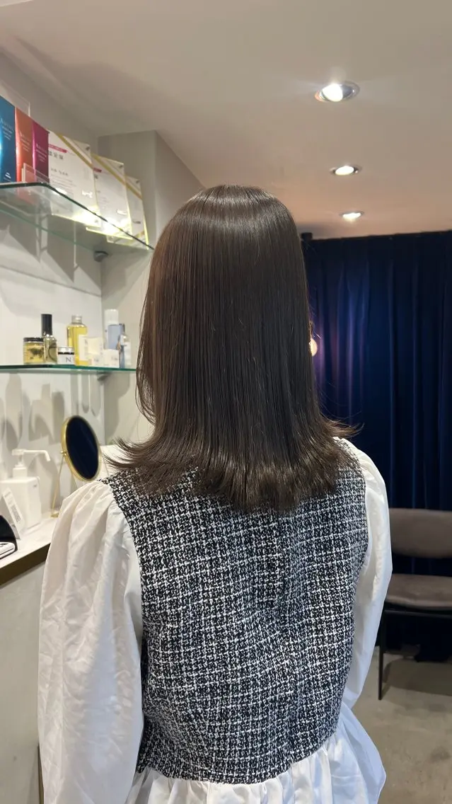 ミディアム ヘアカラー り おのヘアスタイル