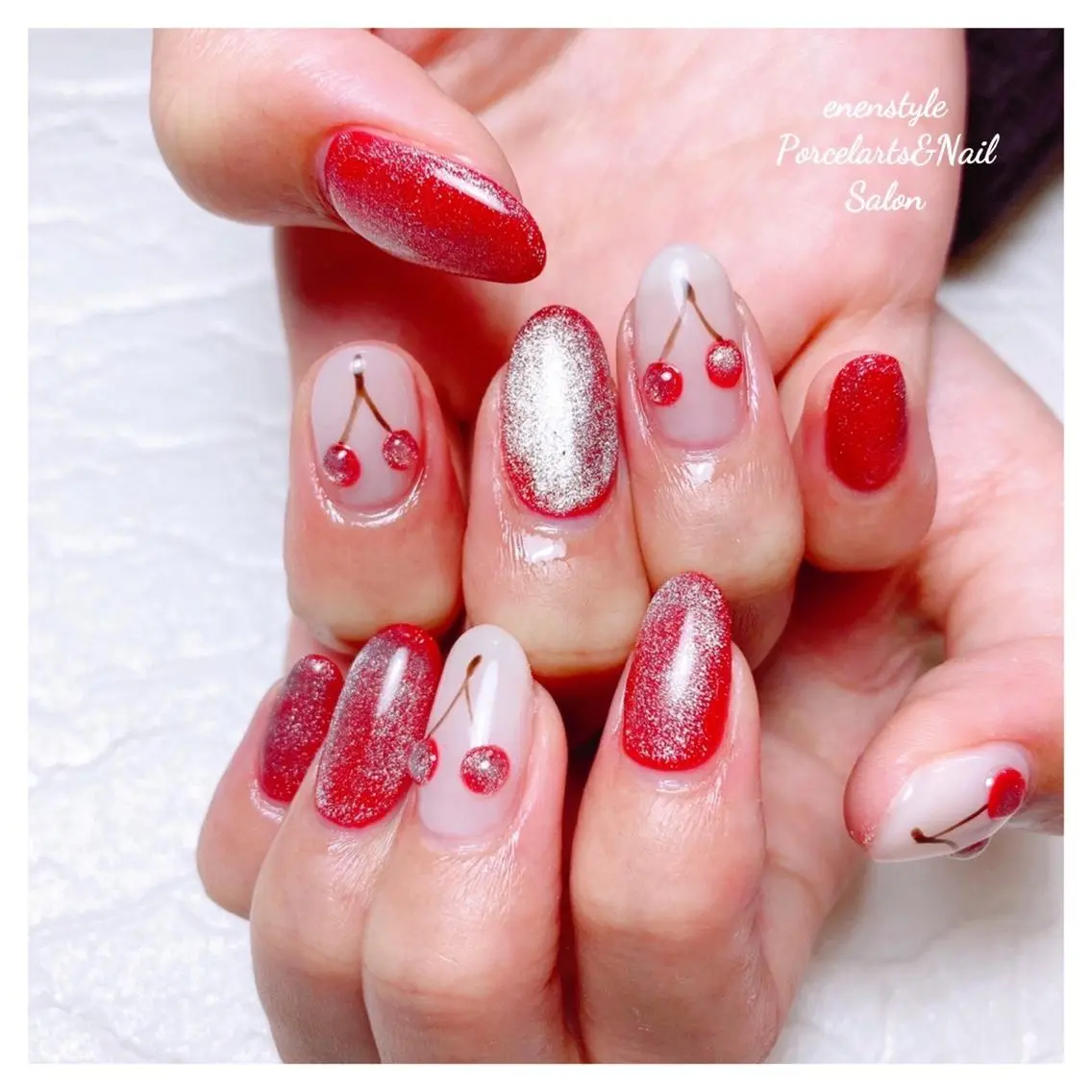 ミディアム ネイル 🐾enen style 🐾のネイルデザイン