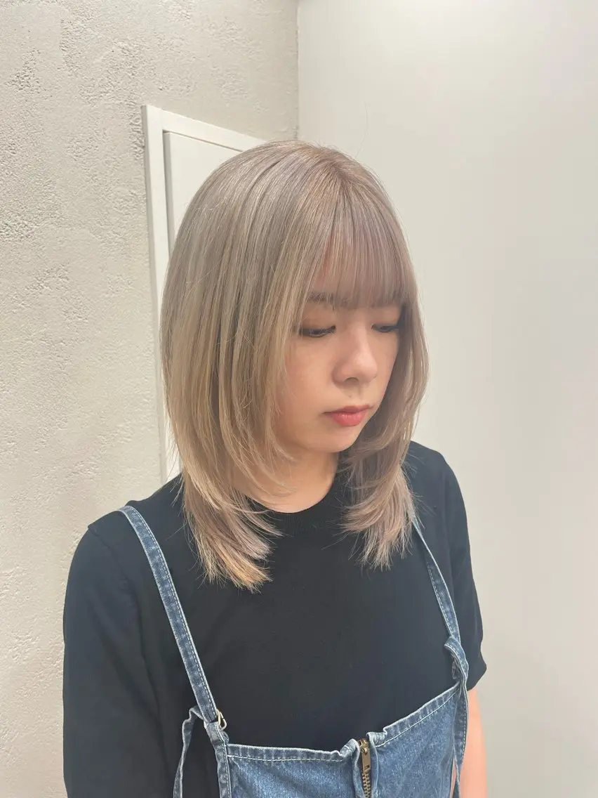 ミディアム 韓国風ヘア レイヤーカット 💐宮坂 歩💐のヘアスタイル