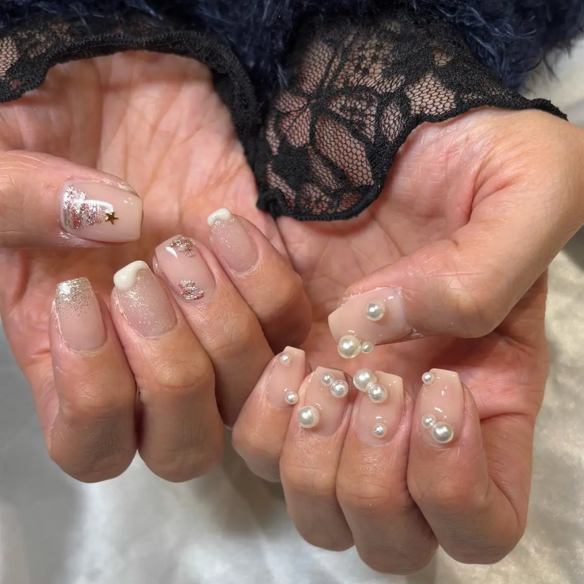 ネイル アートネイル ジェルネイル パラジェル シンプルネイル Misaki Aries心斎橋店のネイルデザイン