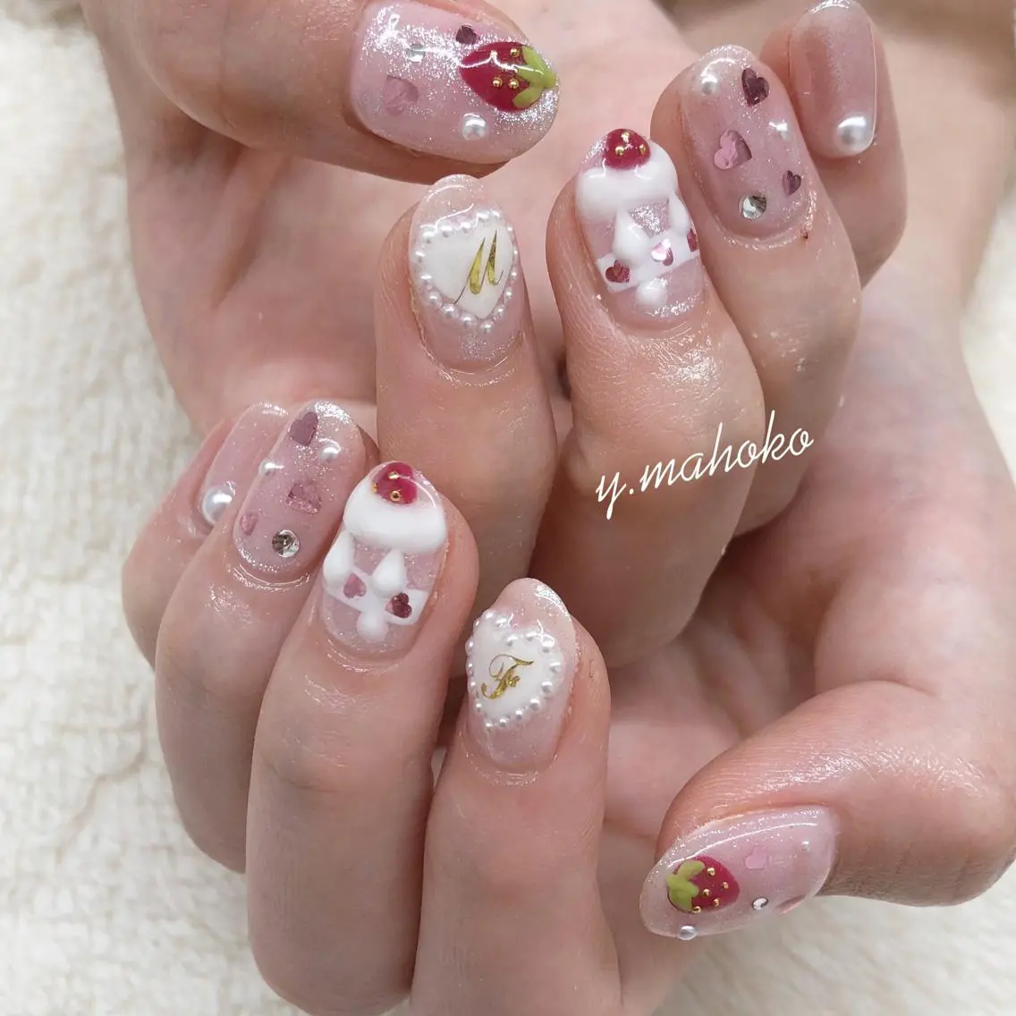ネイル ハンドネイル パラジェル有/ 長さだし/mahoのネイルデザイン