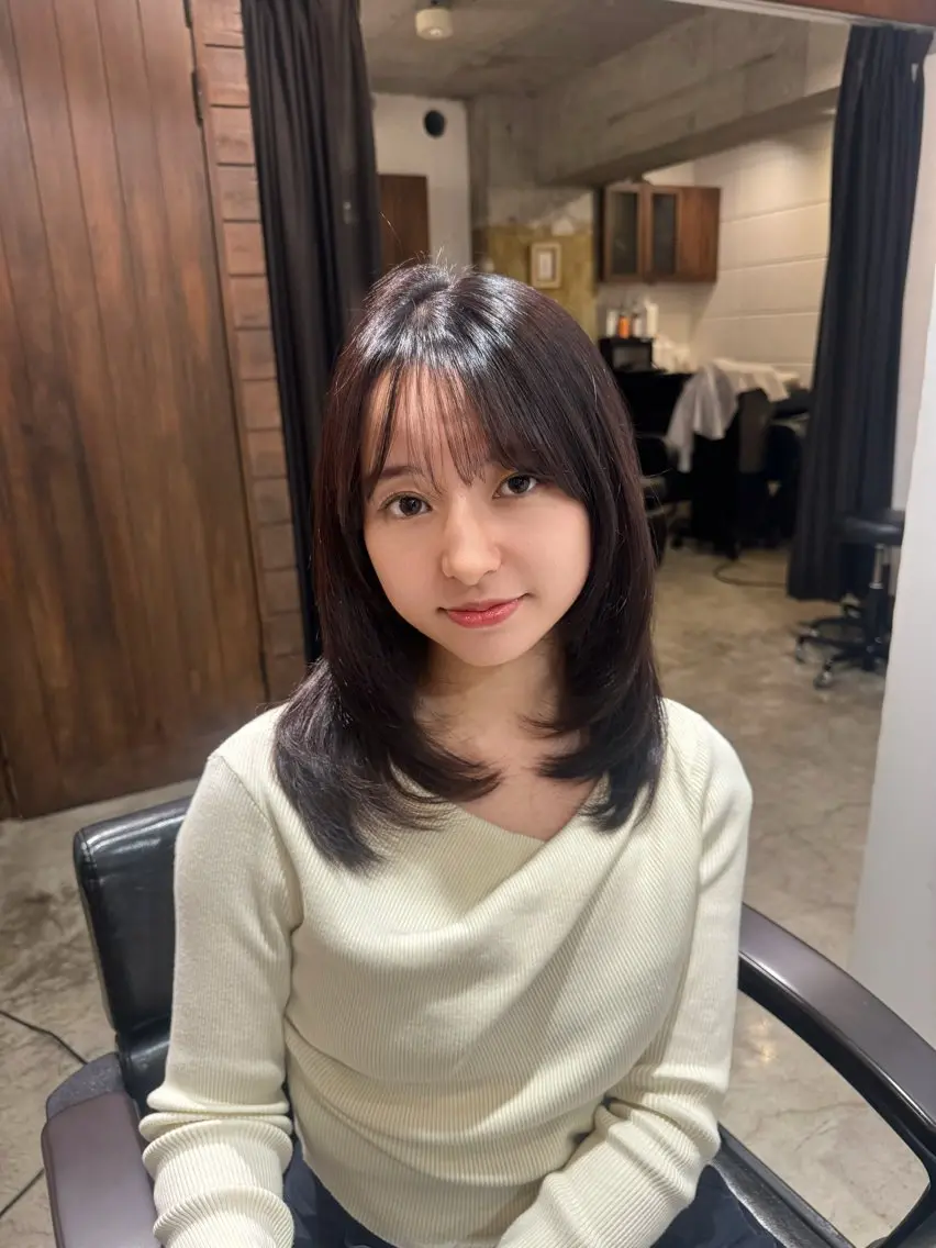 ミディアム ヘアカラー Elme/ 縮毛矯正大募集💞のヘアスタイル