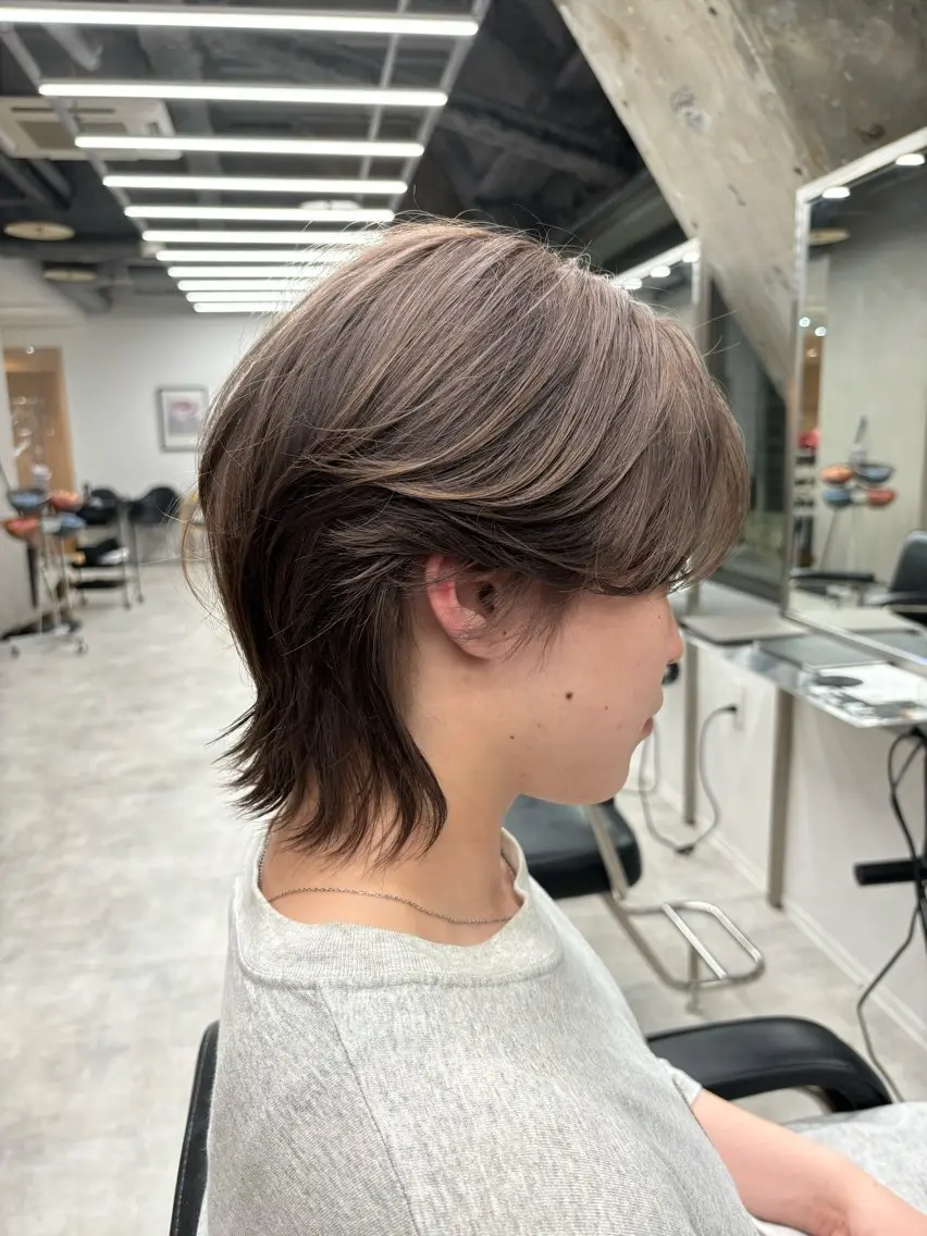 【ご新規様限定📣】💈就活などで暗くしたい方も大歓迎💈カラー+トリートメント(白髪染めも可)の写真