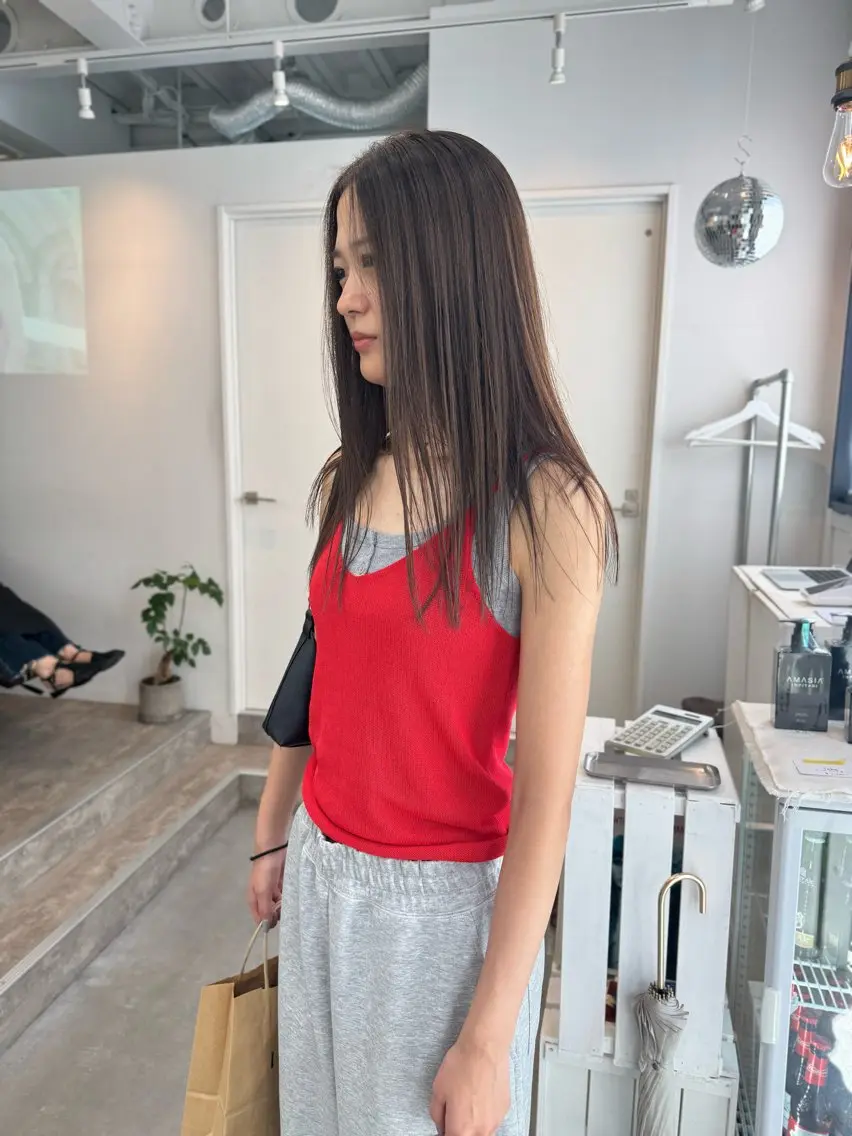 ロング カラー カット ヘアカラー 松坂 真衣のヘアスタイル