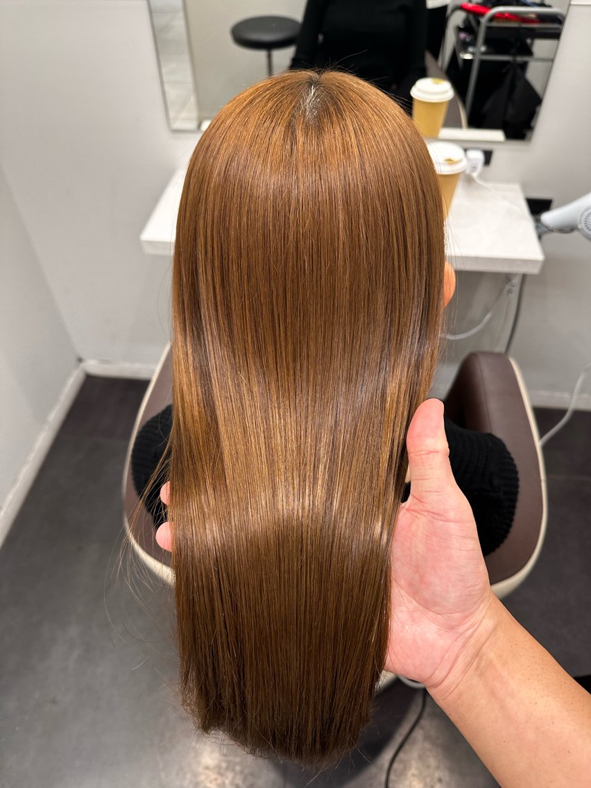 ロング カラー ケアカラー 髪質改善 縮毛矯正 トリートメント 酸熱トリートメント ヘアカラー トリートメント 【美髪矯正 /髪質改善】RINのヘアスタイル