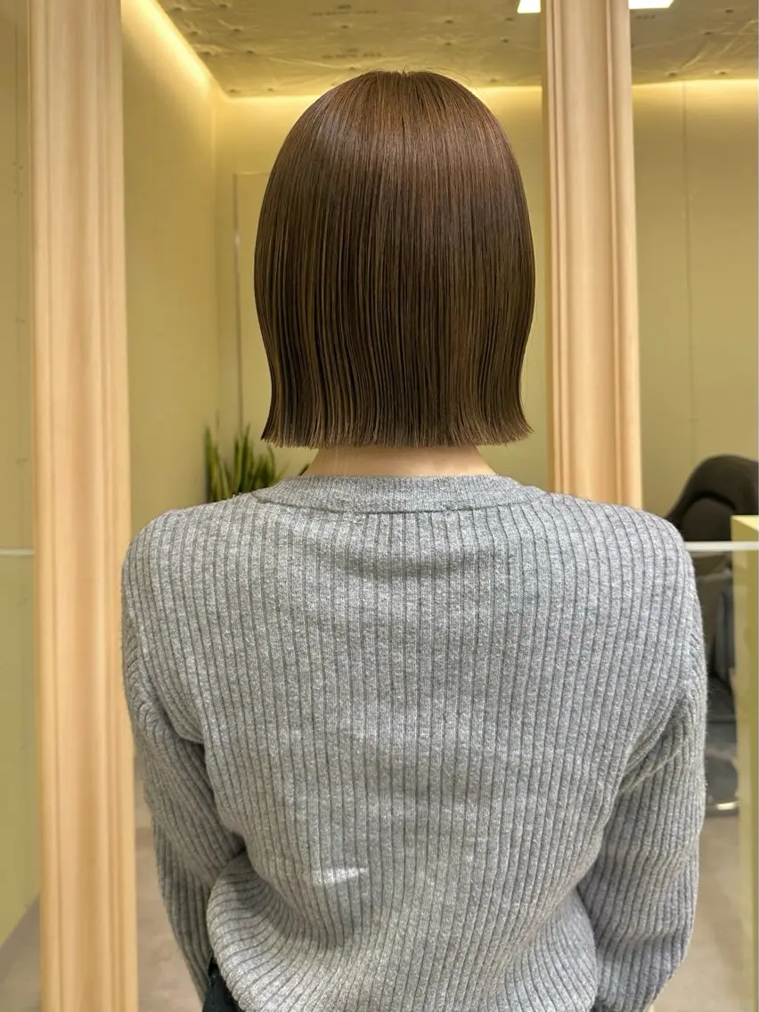 ショート カット ヘアカラー ボブ/ぱつっとボブ/ 谷口 海星のヘアスタイル