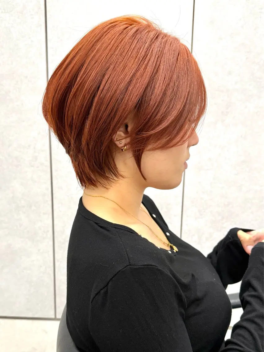 ショート 韓国風ヘア レイヤーカット 似合わせカット ヘアカラー レイヤー💫Wカラー 🍎森貝洋亮🍎のヘアスタイル
