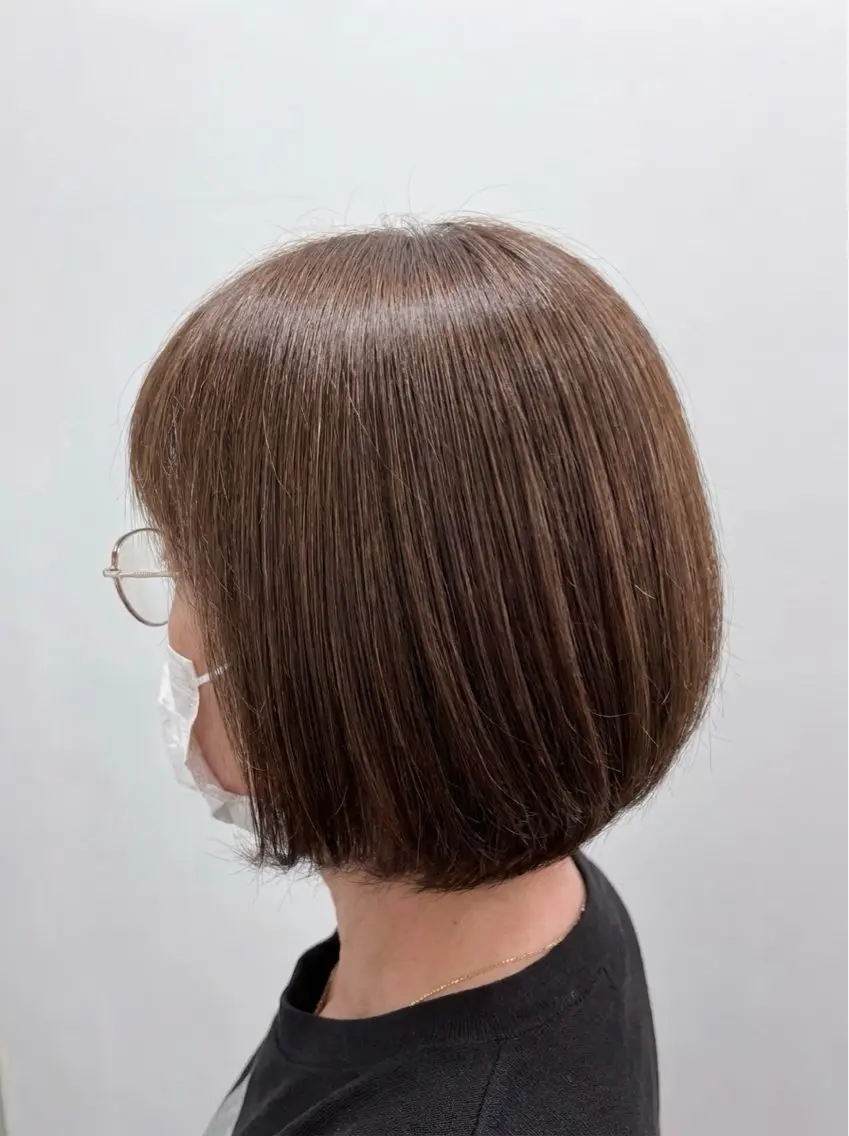 ミディアム カラー 透明感カラー 髪質改善 似合わせカット トリートメント カット ヘアカラー 成瀬スパイラル パーマ清水大隼のヘアスタイル