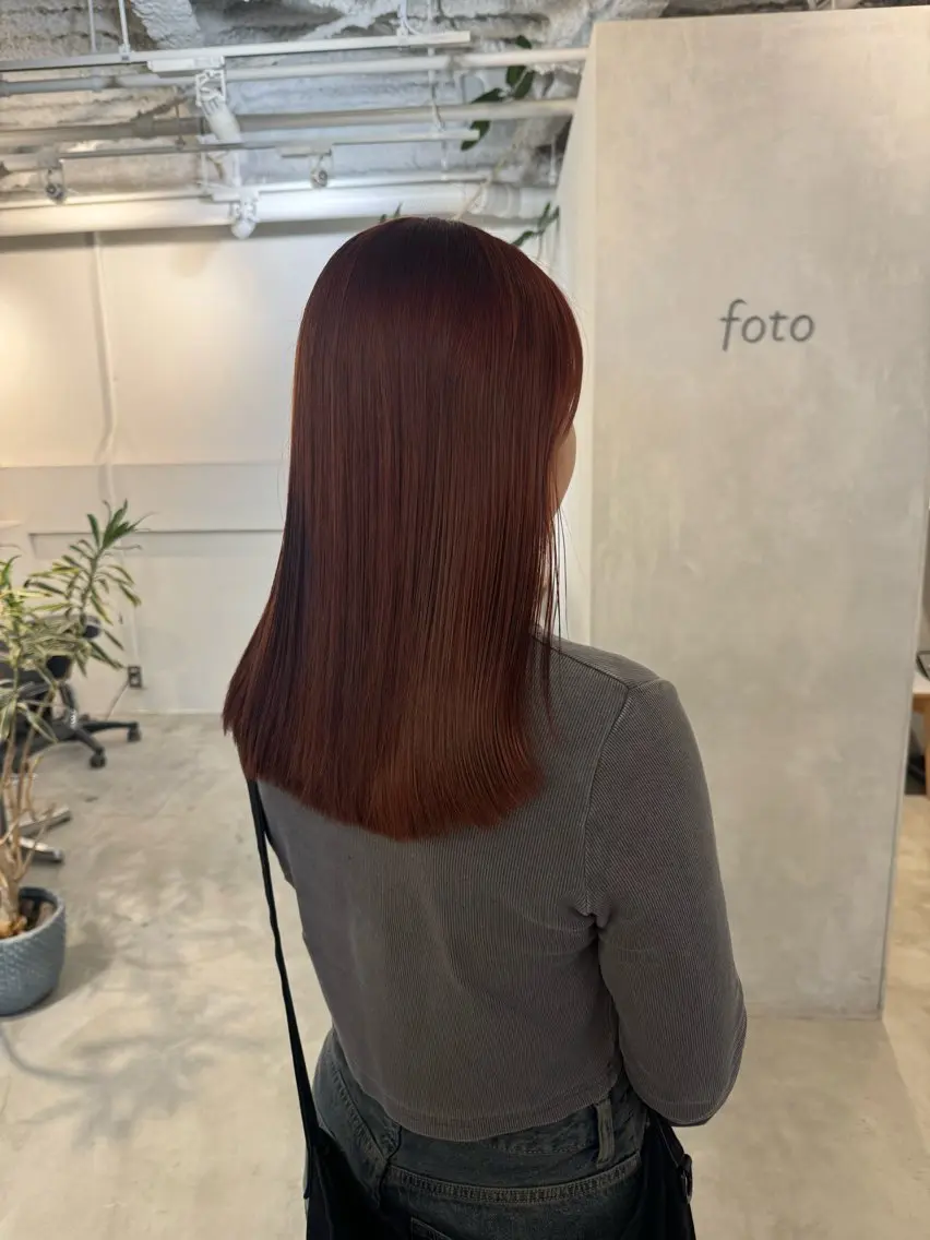 セミロング ヘアカラー トリートメント 新宿/顔周りカット +レイヤー=しずく♩のヘアスタイル