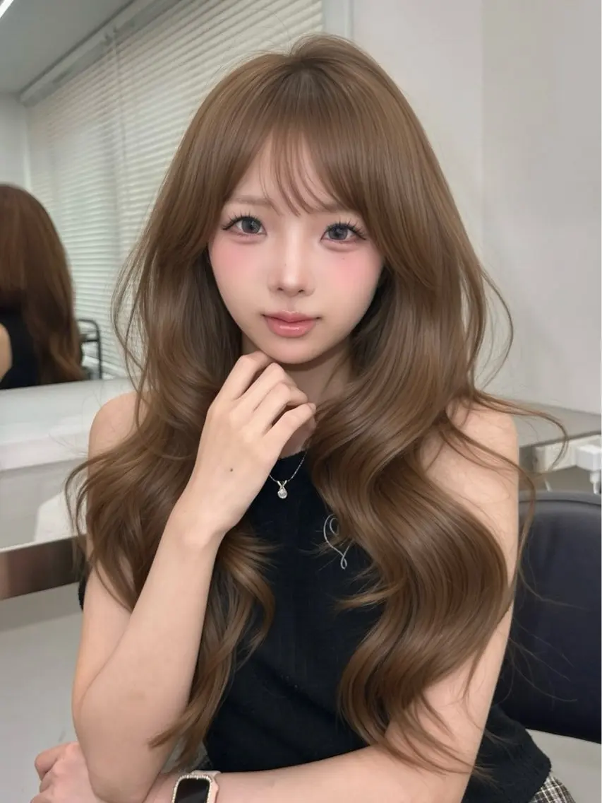 ロング カラー ヘアカラー ヘアセット 上品モテヘア🩶 karen🩶のヘアスタイル