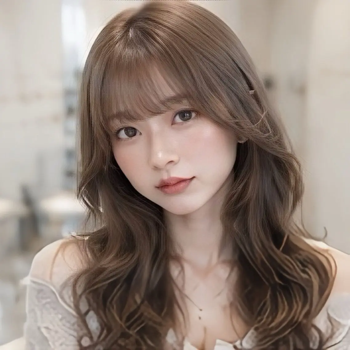 ロング カラー 縮毛矯正/レイヤー/ 前髪カット/おばかんのヘアスタイル