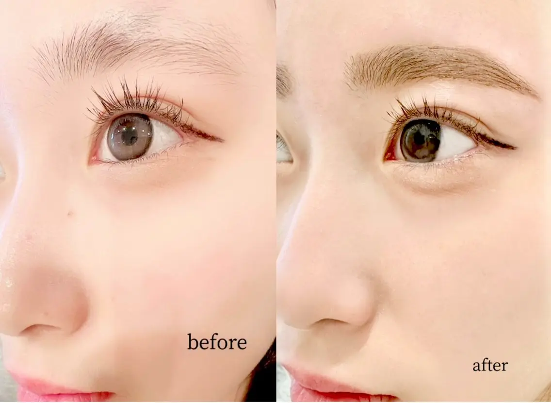 お顔とトレンドの組み合わせで垢抜け◎眉WAX脱毛メイク仕上げの写真