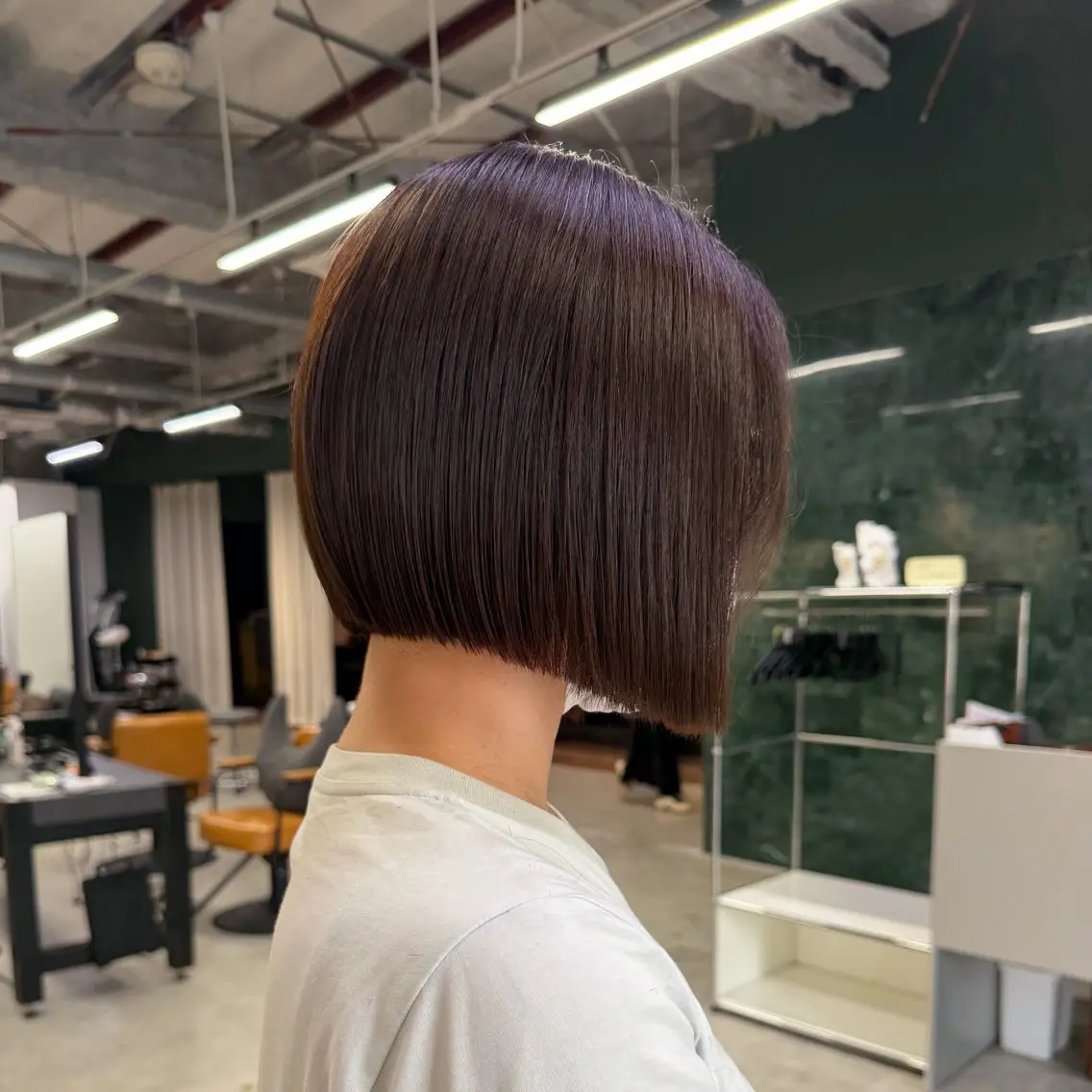 カット ヘアカラー トリートメント 鈴木思音/縮毛矯正/ ボブ/透明感カラーのヘアスタイル