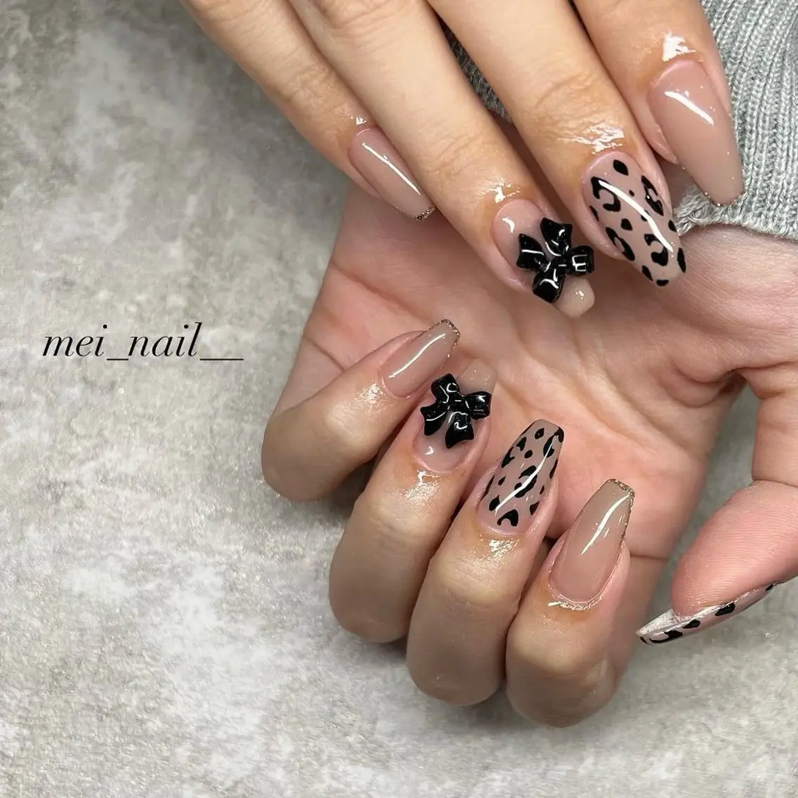 ネイル アニマル柄 ハンドネイル est nail 永山のネイルデザイン