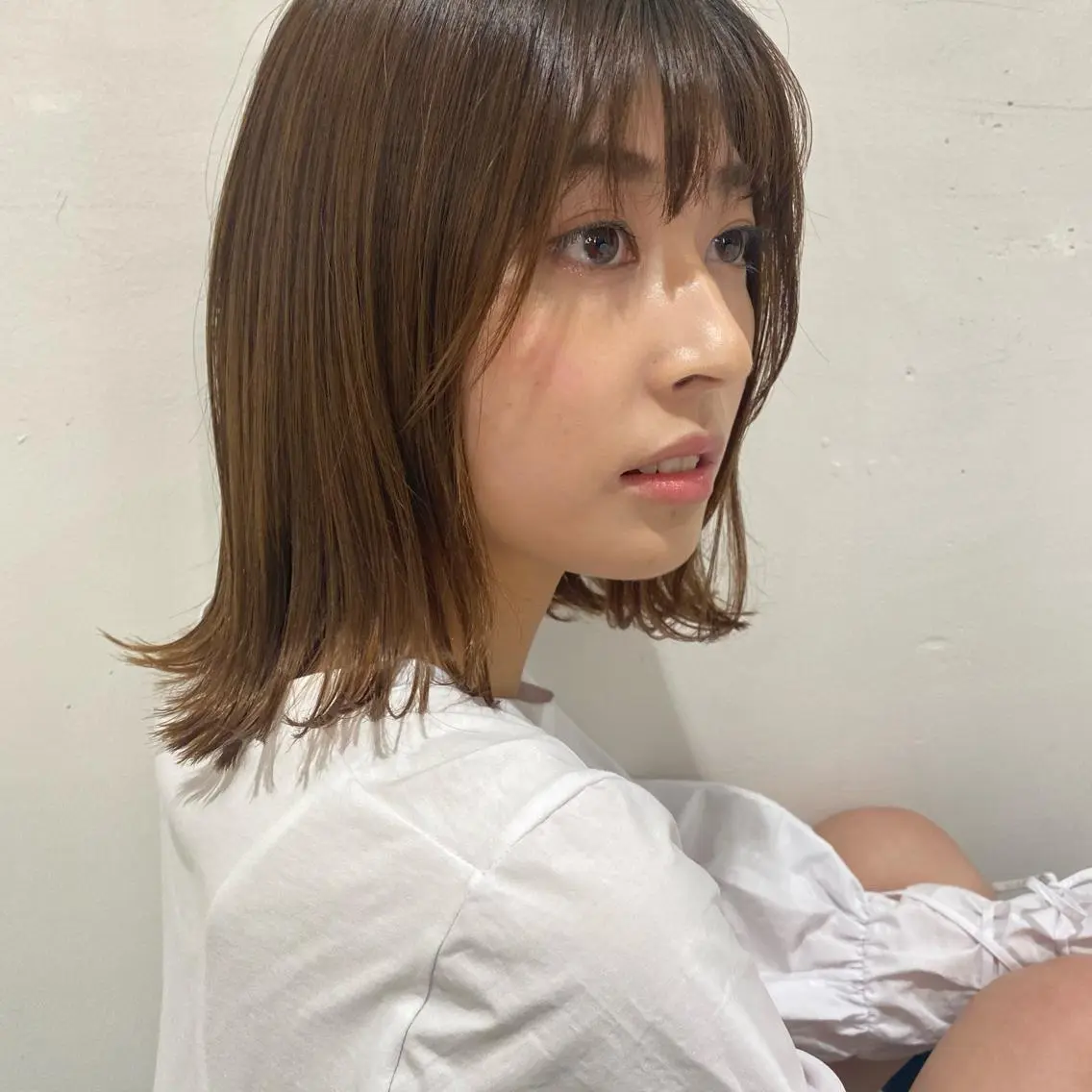 ミディアム カラー ヘアカラー トリートメント ヒラノホナミ 🫧艶髪🫧髪質改善のヘアスタイル