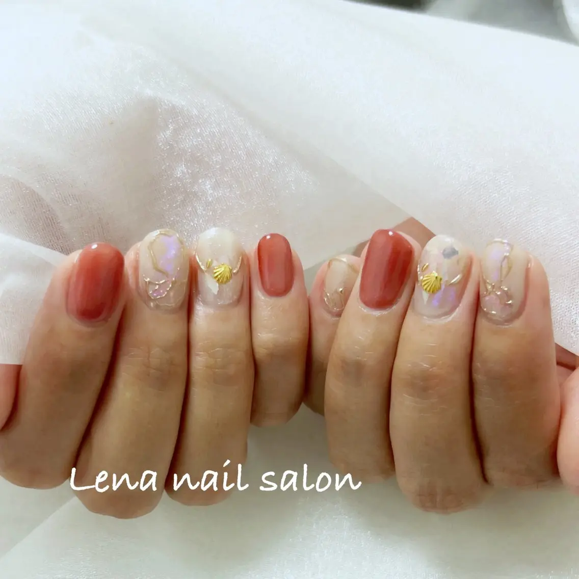 ネイル ハンドネイル 自爪育成ネイルケア Lena  nailのネイルデザイン