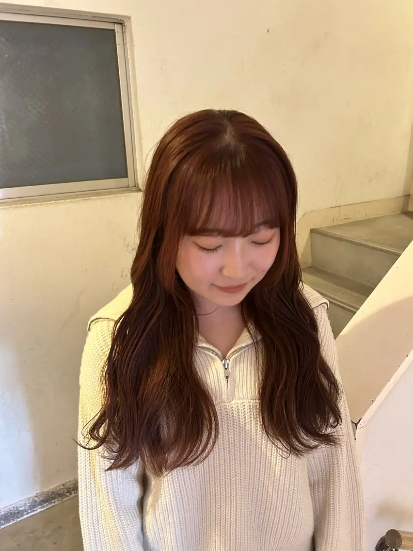ロング カラー 愛結 暖色カラー🎀🩰のヘアスタイル