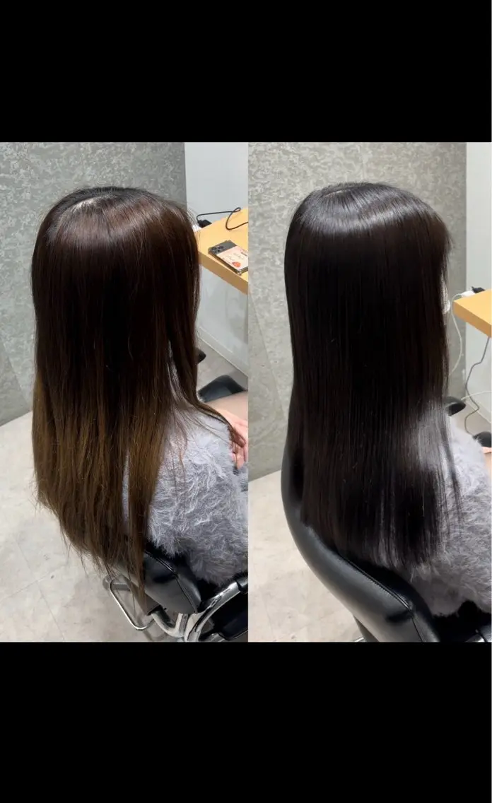 セミロング カラー アクアカラー 髪質改善 トリートメント カット ヘアカラー トリートメント 髪質改善ヘアケア 艶髪特化/上田のヘアスタイル