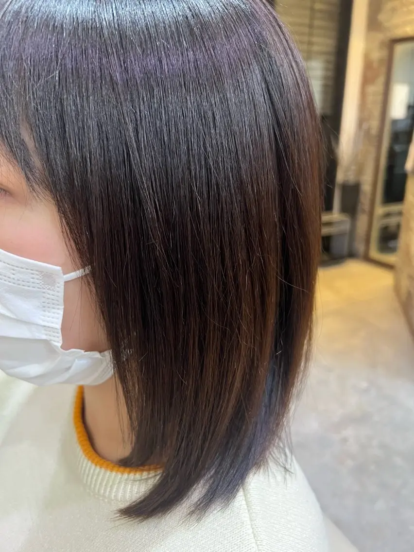 ミディアム カット 縮毛矯正 高橋 葵のヘアスタイル