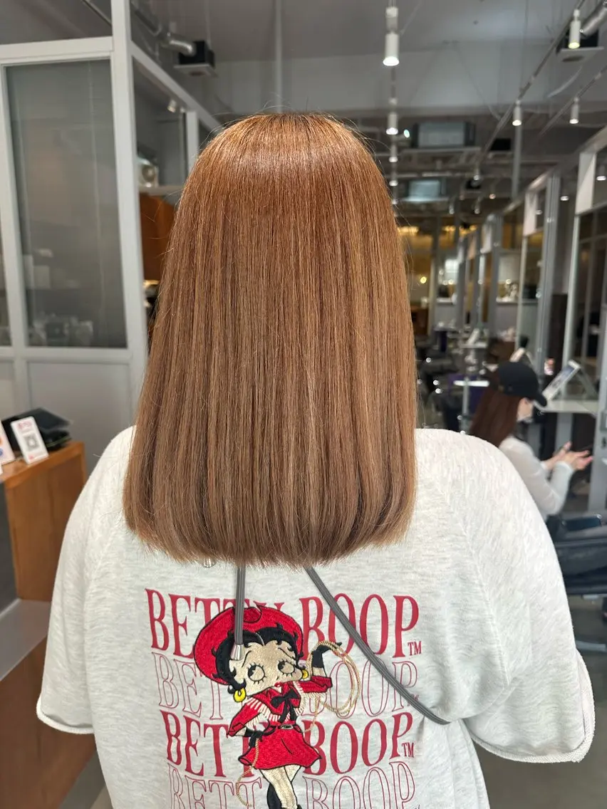 セミロング カラー アッシュ ベージュカラー ヘアカラー トリートメント Helena_ゆか 透明感カラー/まつパのヘアスタイル