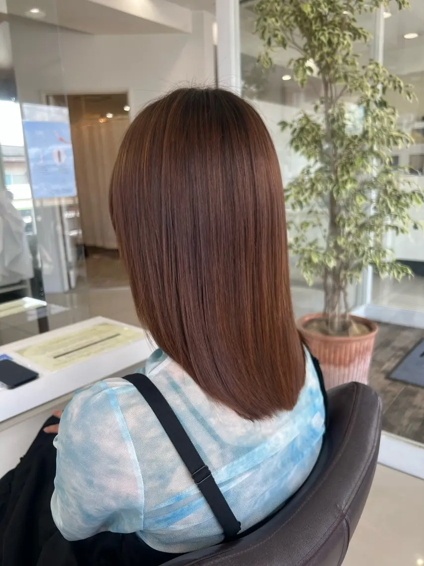 セミロング パーマ カット 縮毛矯正 TELA HAIR 石岡♡ａｉｋａのヘアスタイル