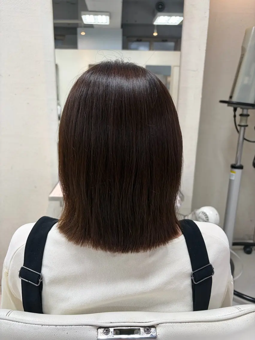 セミロング 髪質改善 nagane sayakaのヘアスタイル