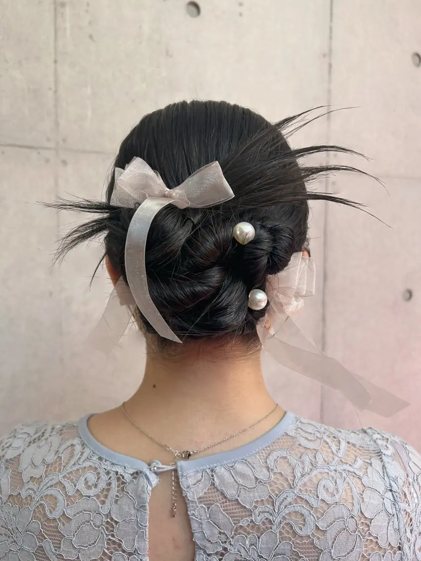 ロング ヘアアレンジ ヘアセット 勝野 麻美のヘアスタイル