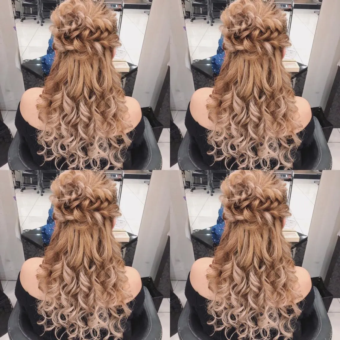ロング ヘアアレンジ ハーフアップ ヘアセット 🌷MAYU 🌷のヘアスタイル