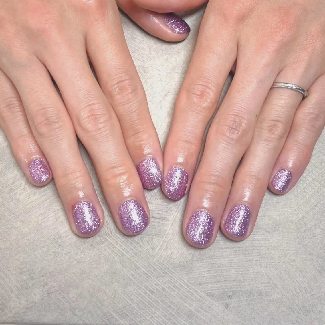 ネイル ラメ(グリッター) ワンカラーネイル ハンドネイル nail patio 新越谷 yukiのネイルデザイン