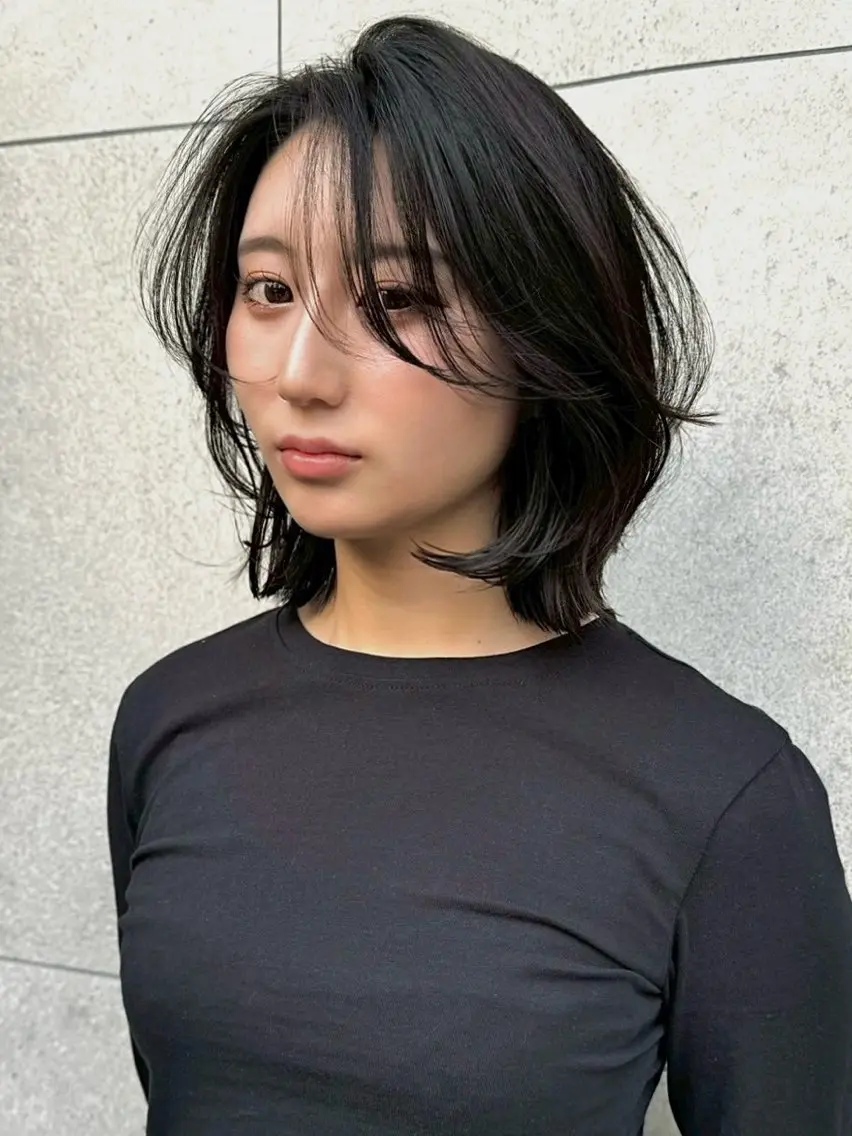 ミディアム カット ヘアカラー 🩵縮毛矯正・ボブ 岩原朋也🩵のヘアスタイル