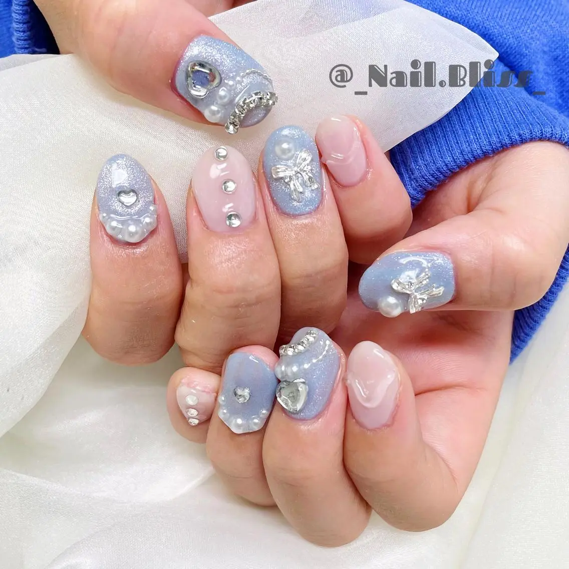 ネイル ガーリー ハンドネイル NAIL BLISSのネイルデザイン
