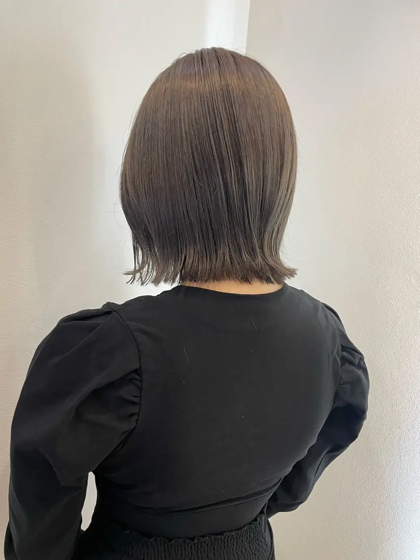 ショート カラー 透明感カラー グレージュ ヘアカラー 透明カラー/レイヤー misaki °＊のヘアスタイル