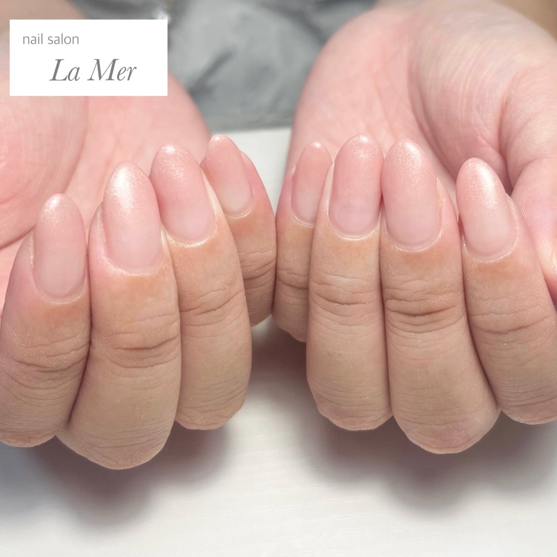 ネイル グラデーション ラメ(グリッター) ラメグラデーション オフィスネイル ピンク ハンドネイル nailsalon La Merのネイルデザイン