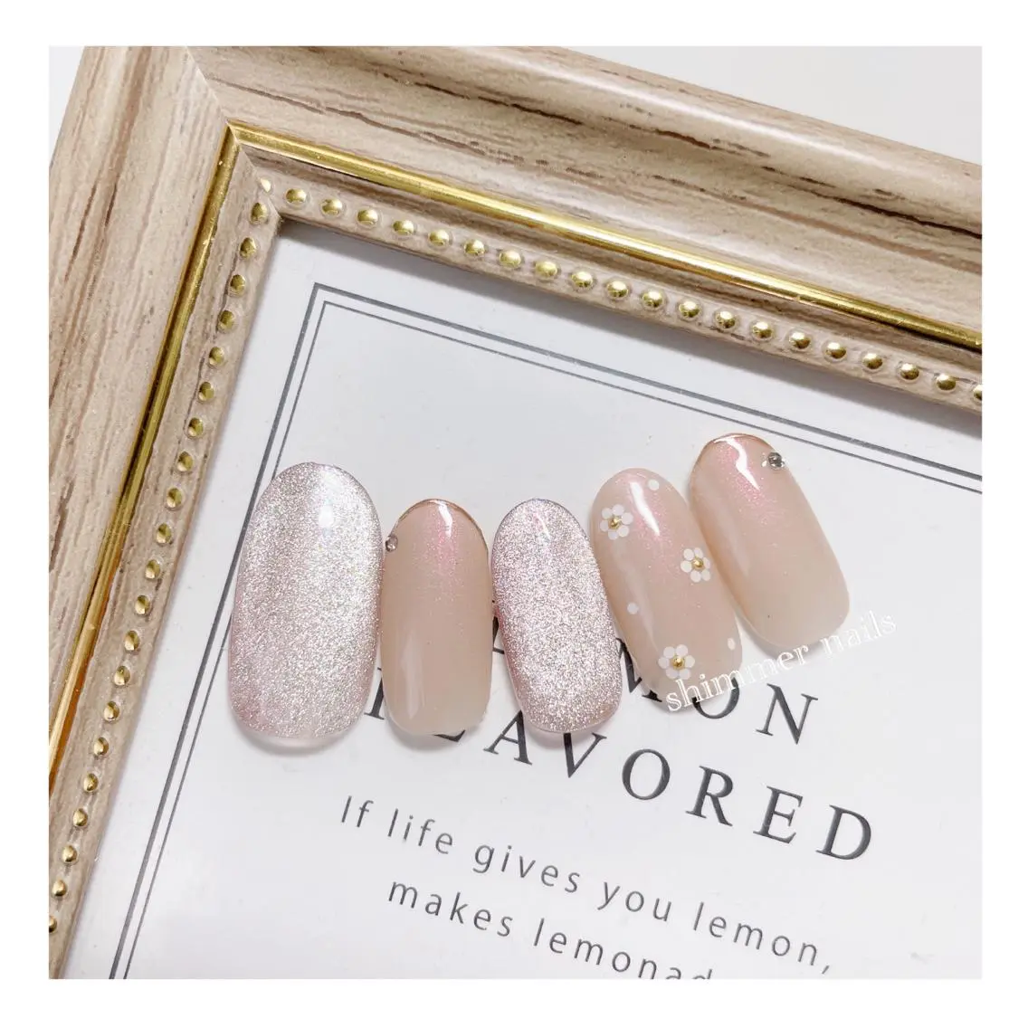ネイル フラワーネイル マグネットネイル shimmer nailsのネイルデザイン
