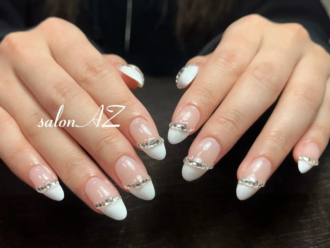 ネイル 長さ出し フットネイル フレンチネイル マグネットネイル ニュアンスネイル ハンドネイル salon AZのネイルデザイン