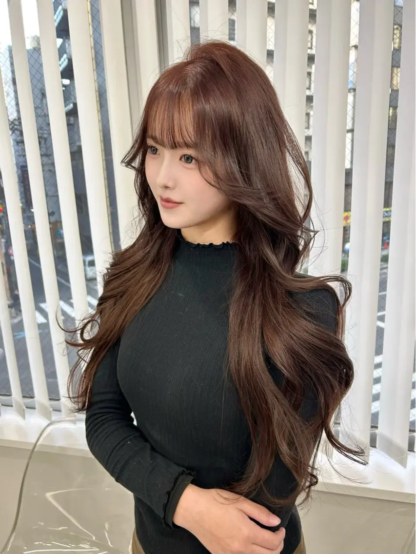 ロング カラー nanaka 🤍韓国ワンホンヘアのヘアスタイル