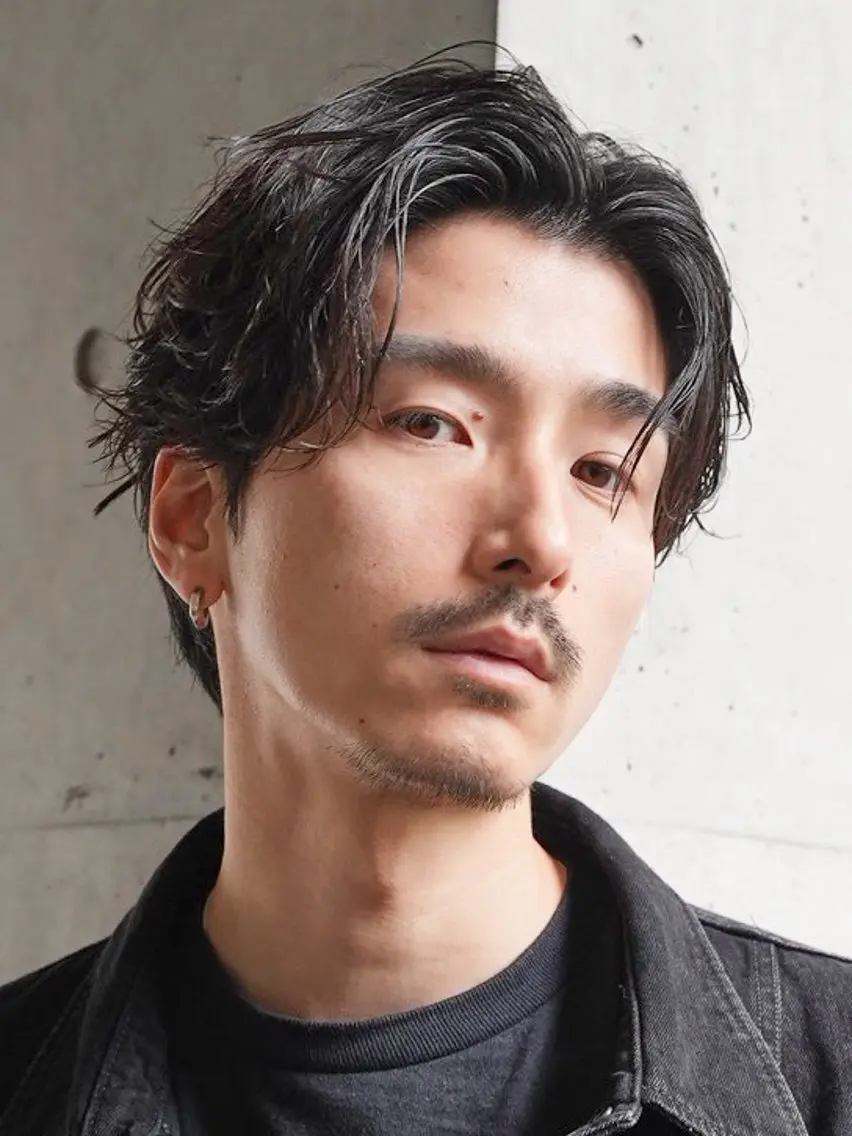 パーマ メンズ カット パーマ 小枝 虎ノ介のヘアスタイル
