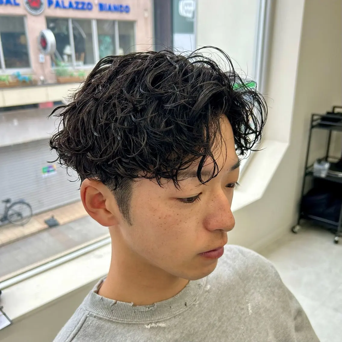 ショート パーマ メンズ カット パーマ トリートメント 🏁メンズパーマ/ RYOYAのヘアスタイル