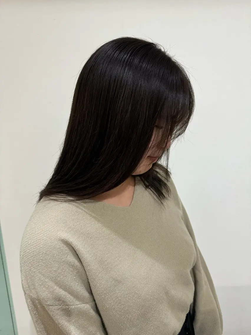 ミディアム カラー Peyp博多 SORAモデル募集のヘアスタイル