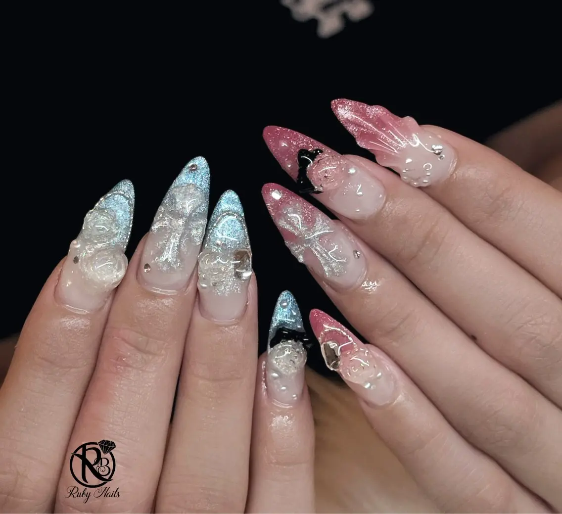 ネイル チークネイル ドット フットネイル フレンチネイル グラデーション ハンドネイル RUBY Nail 日暮里店のネイルデザイン