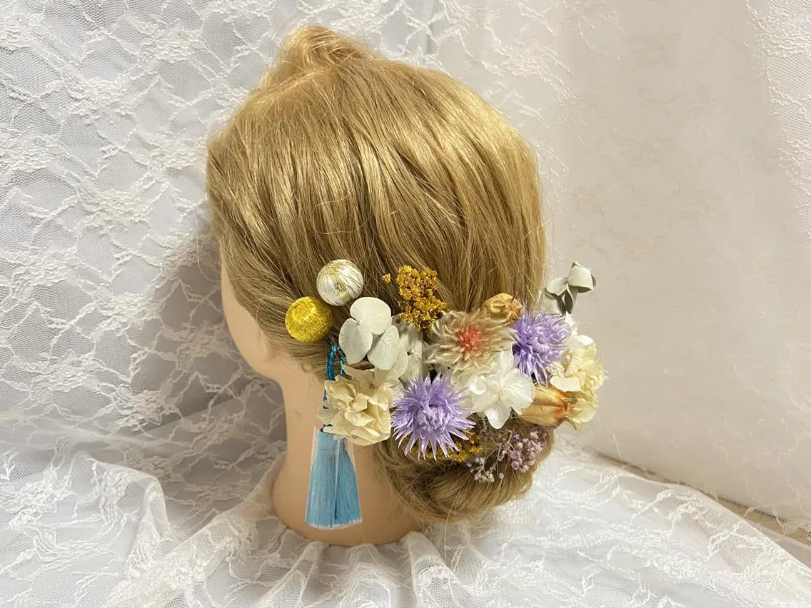 ヘアアレンジ ショート 成人式 結婚式・ブライダル 卒業式のヘアスタイル 髪飾り ヘアアンドメイクムタ 新居のヘアスタイル