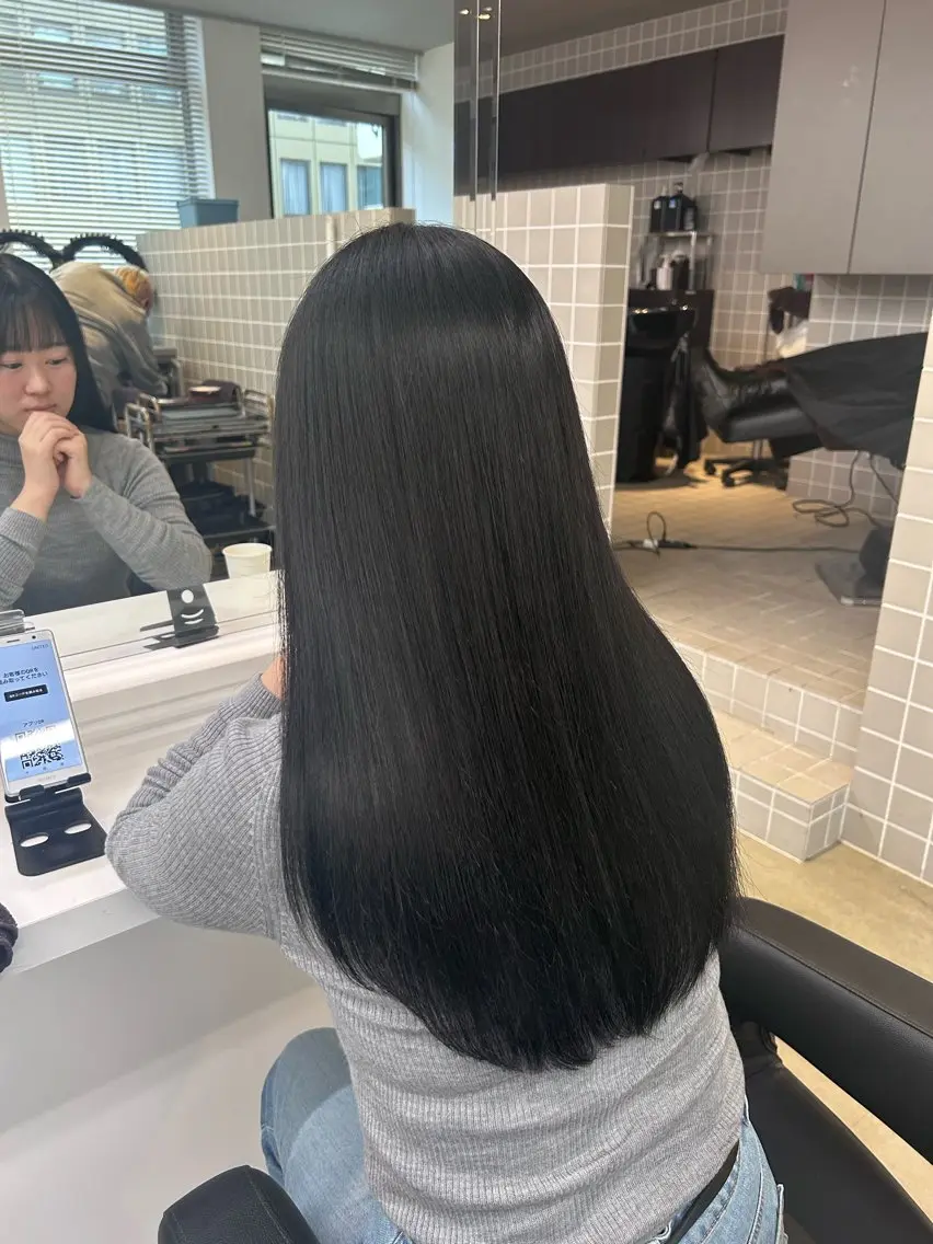ロング カラー パーマ ヘアアレンジ メンズ キッズ ブリーチなしカラー/ ブラウン/レイヤーのヘアスタイル