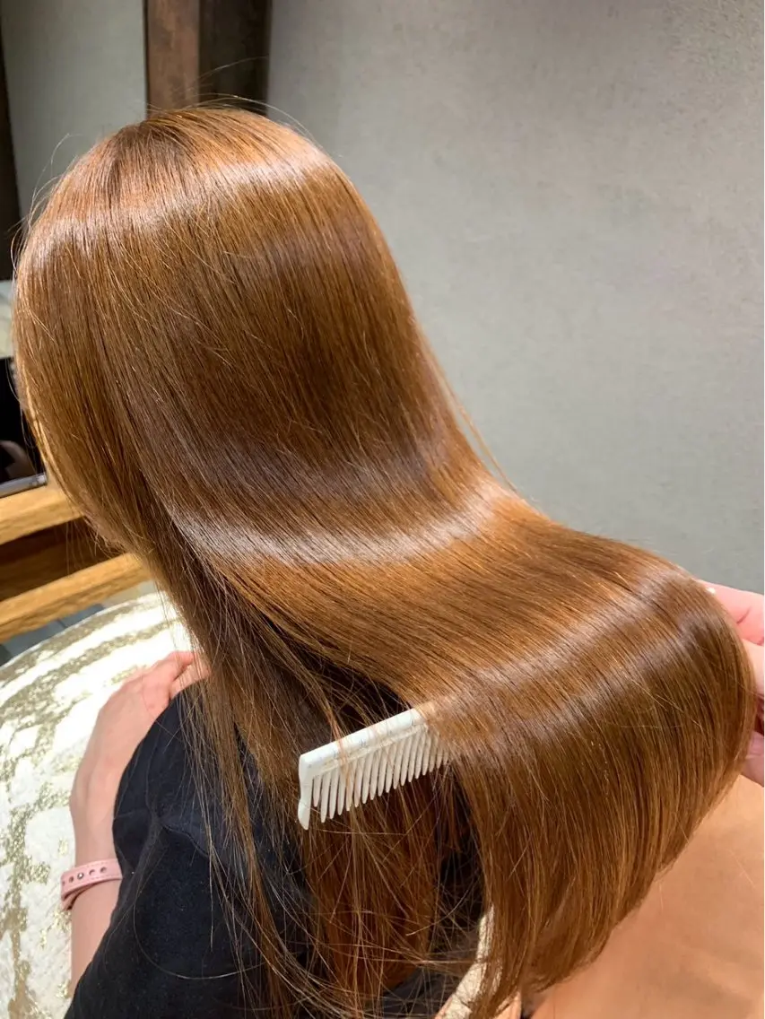 ロング カット 縮毛矯正 艶カラー／ 今井春汰のヘアスタイル