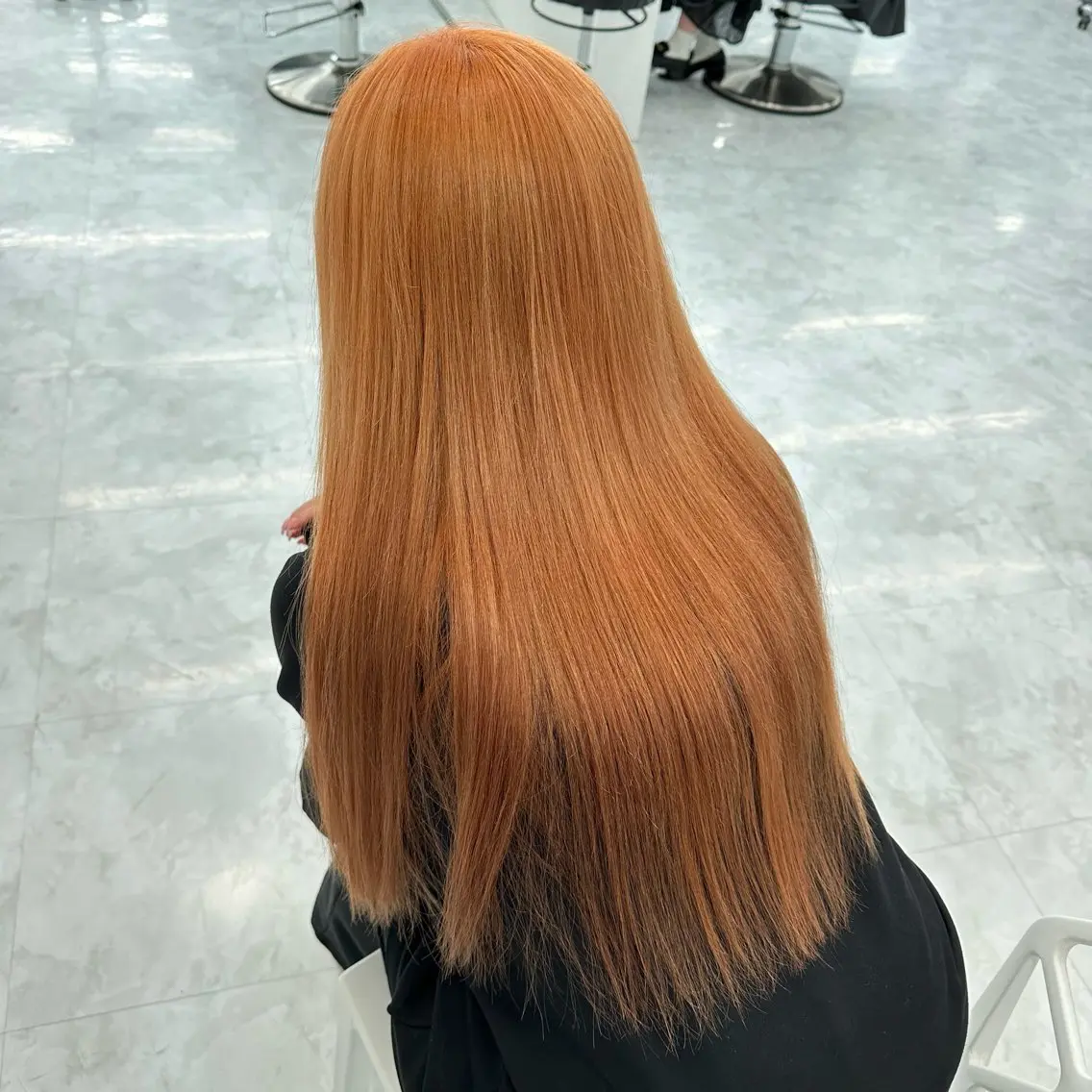 セミロング カラー ヘアカラー トリートメント ヘッドスパ ヘアセット レイヤーダブルカラー KYONのヘアスタイル