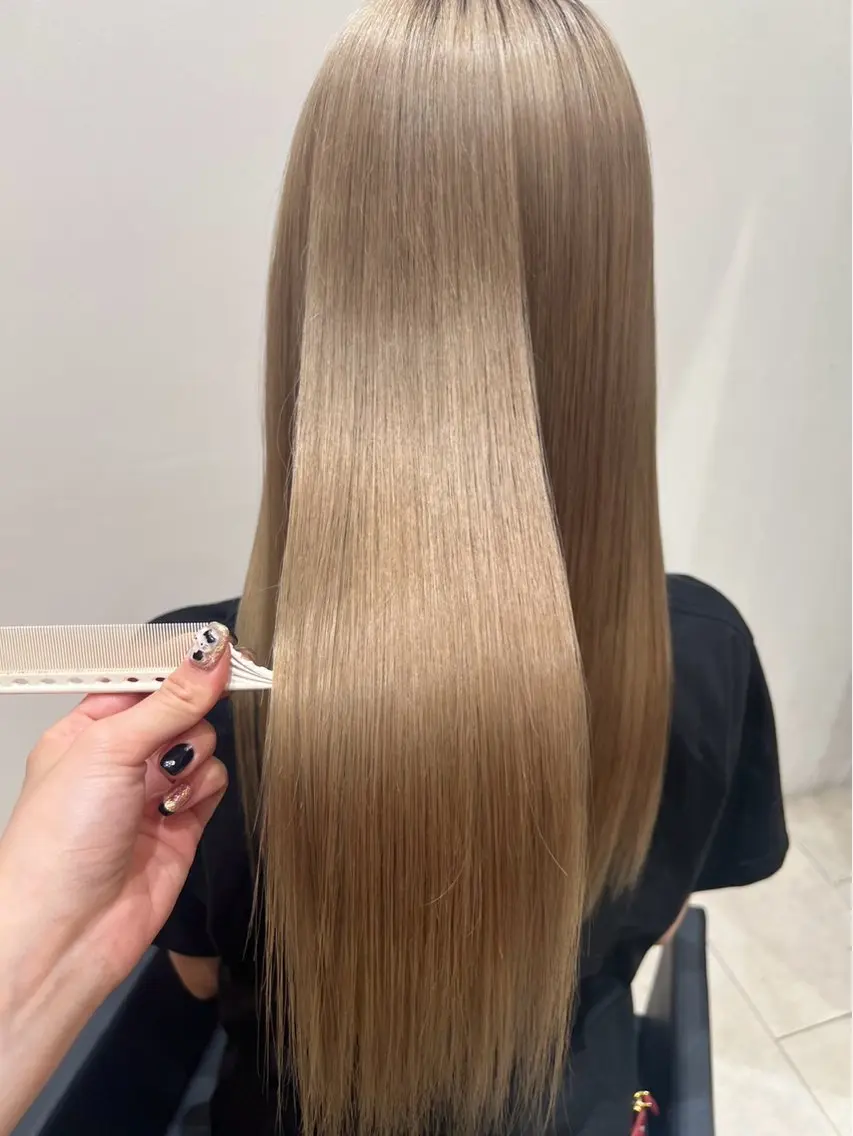 ロング 髪質改善 カットモデル募集 ロロネー三国のヘアスタイル